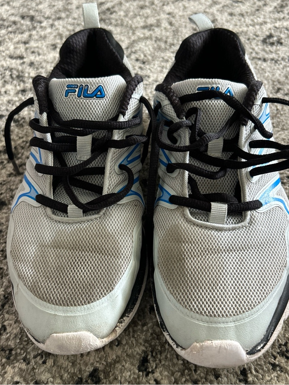 Fila Men's Athletic Shoes in White, Black, Blue